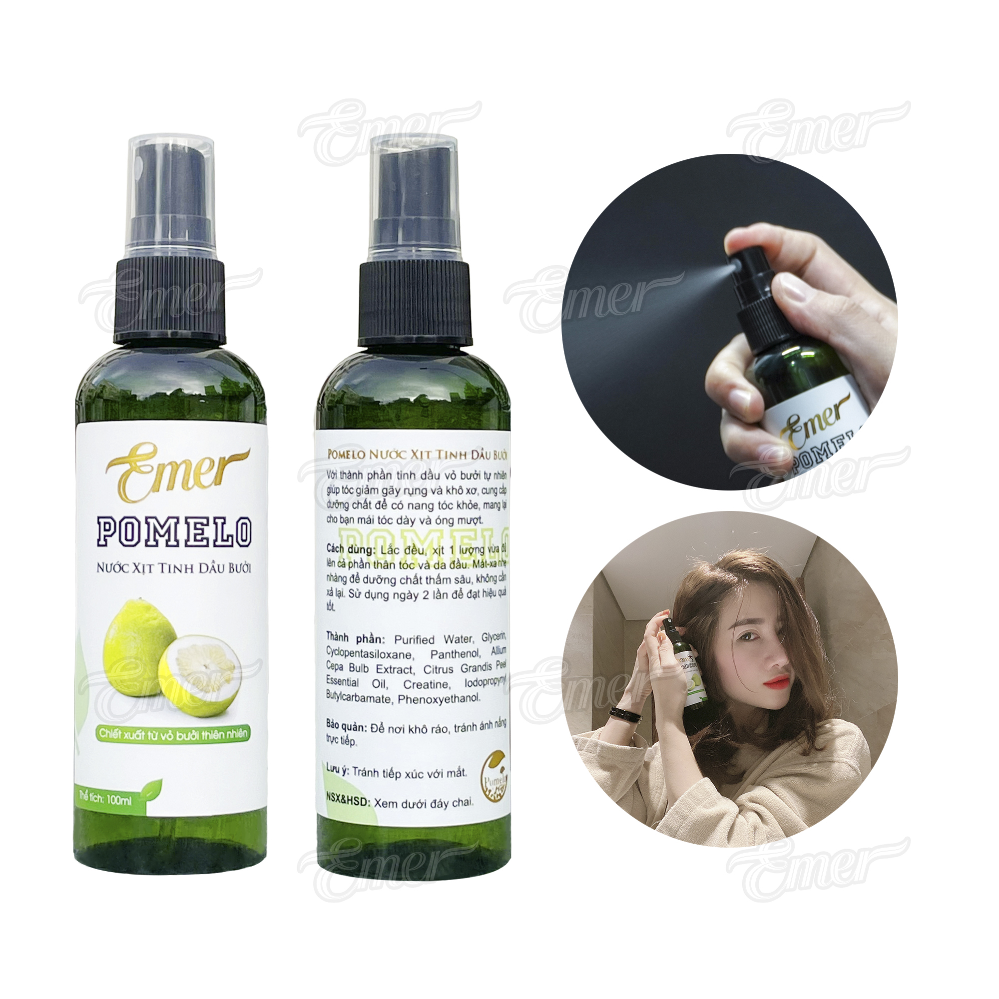 xịt tóc bưởi Emer