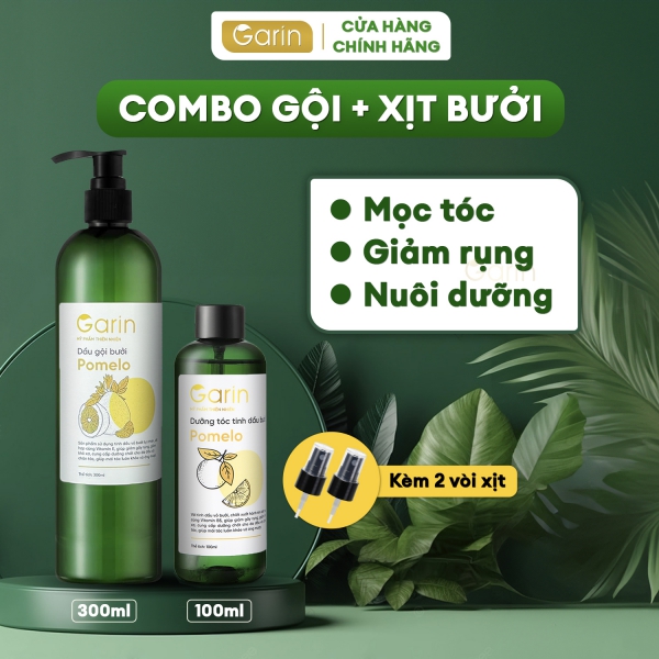 Bộ đôi Dầu gội + Tinh dầu bưởi Pomelo Emer giúp giảm rụng tóc, kích mọc tóc nhanh 2 đến 3 lần